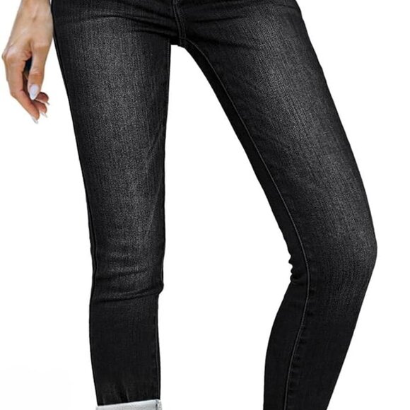 Women's Fleece Lined Jeans Winter Thermal Denim Jeggings Skinny